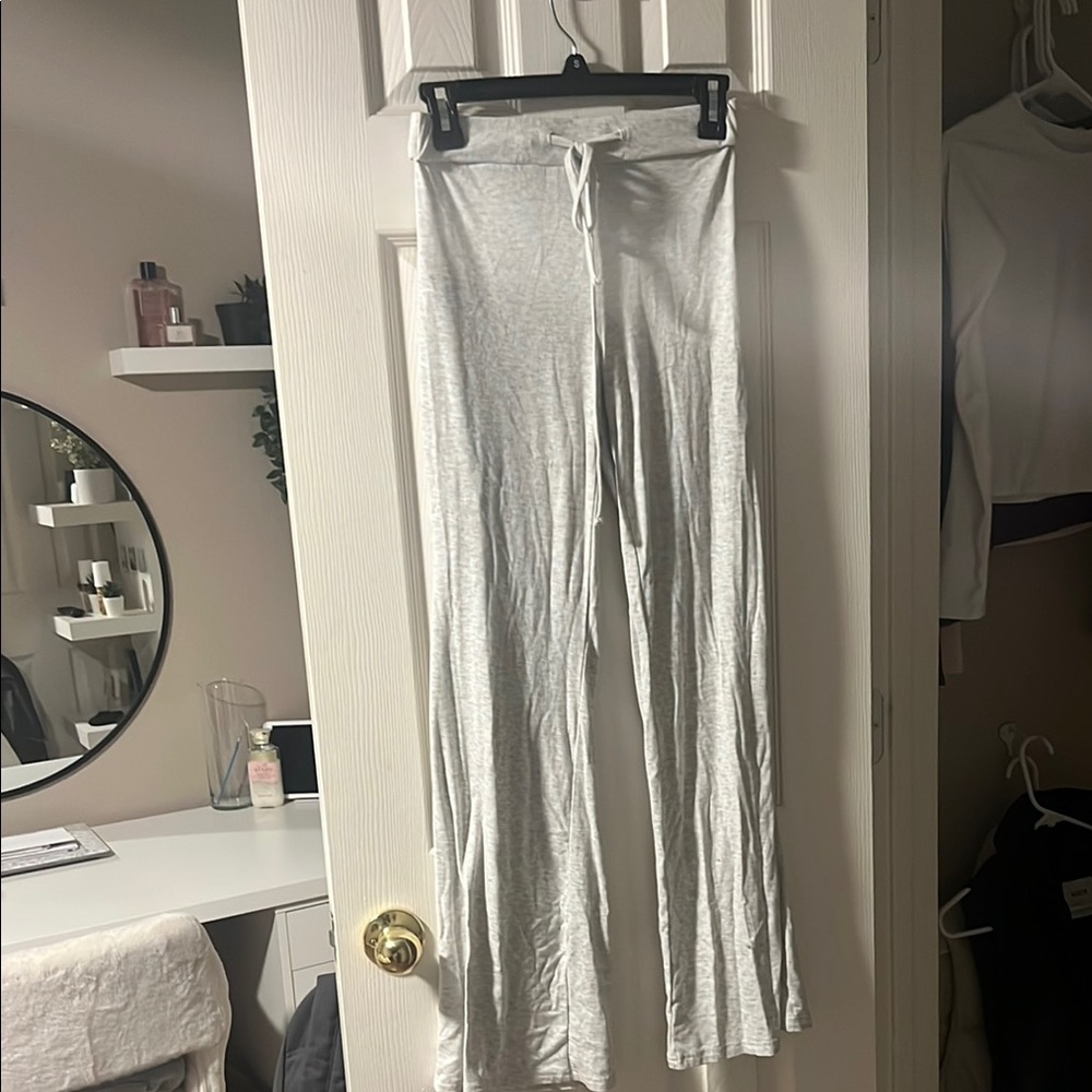 Women's Light Gray Wide-Leg Pants